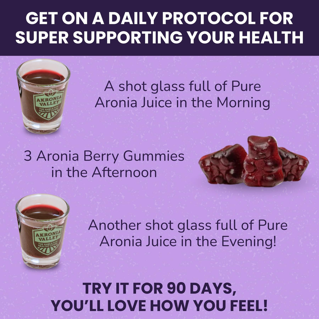 Akronia Valley Aronia Berry Gummies | 45 Vegetarian Gummies | Pack of 1 | Immune Support, for Health and Wellness, Delicious Aronia Flavor