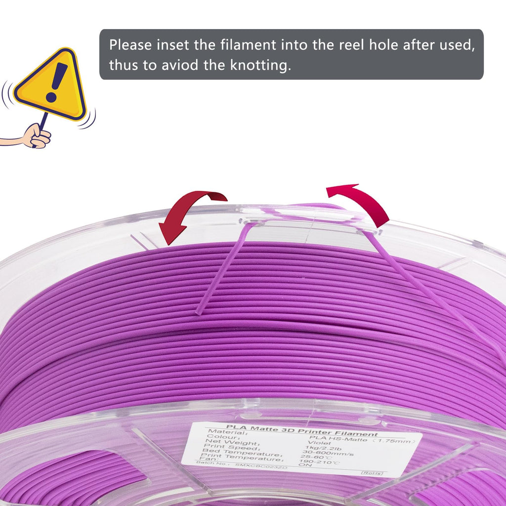 iSANMATE High Speed PLA 3D Printer Filament, Matte Violet PLA Filament 1.75mm Designed for High Speed 30-600mm/s, Fast Printing Speed PLA, Dimensional Accuracy ±0.02mm, 1kg Spool (2.2lbs)