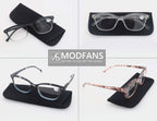 MODFANS Women Reading Glasses 1.5 4 Pair Stylish Ladies Readers with Comfort Spring Hinge Pattern Design Pouch Included
