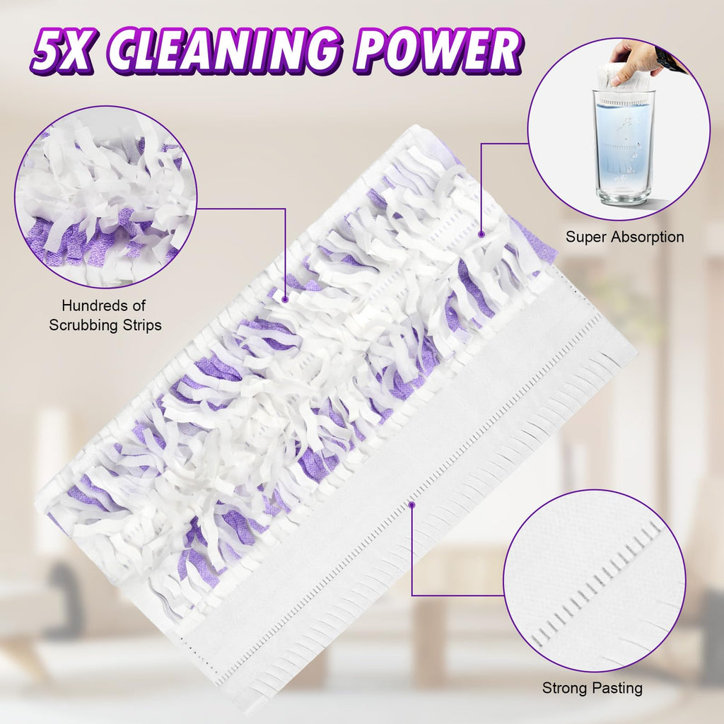 24 Count Disposable Power Mop™ Refills Compatible with Swiffer® Power Mop™, Powermop™ Pads for Multi-Surface Refills Pads for Floor Cleaning, Unscented
