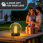 uuffoo 2-Pack 7.4x7.4 Solar Floating Pool Lights Ball Solar Powered Flickering that Float Candles Lights Outdoor Water-Resistant IP66 for Pond Garden Party Swimming Decor