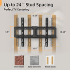 IWORKBOARD 55 65 75 85 inch Tilting TV Wall Mount for 32-90 '' TVs, Low Profile TV Mount Bracket, Safe Lock & Quick Release,Max VESA 600x400mm, 24 inch Studs,132 lbs, Fit Most 55+ 75+ 85+ 86 TVs