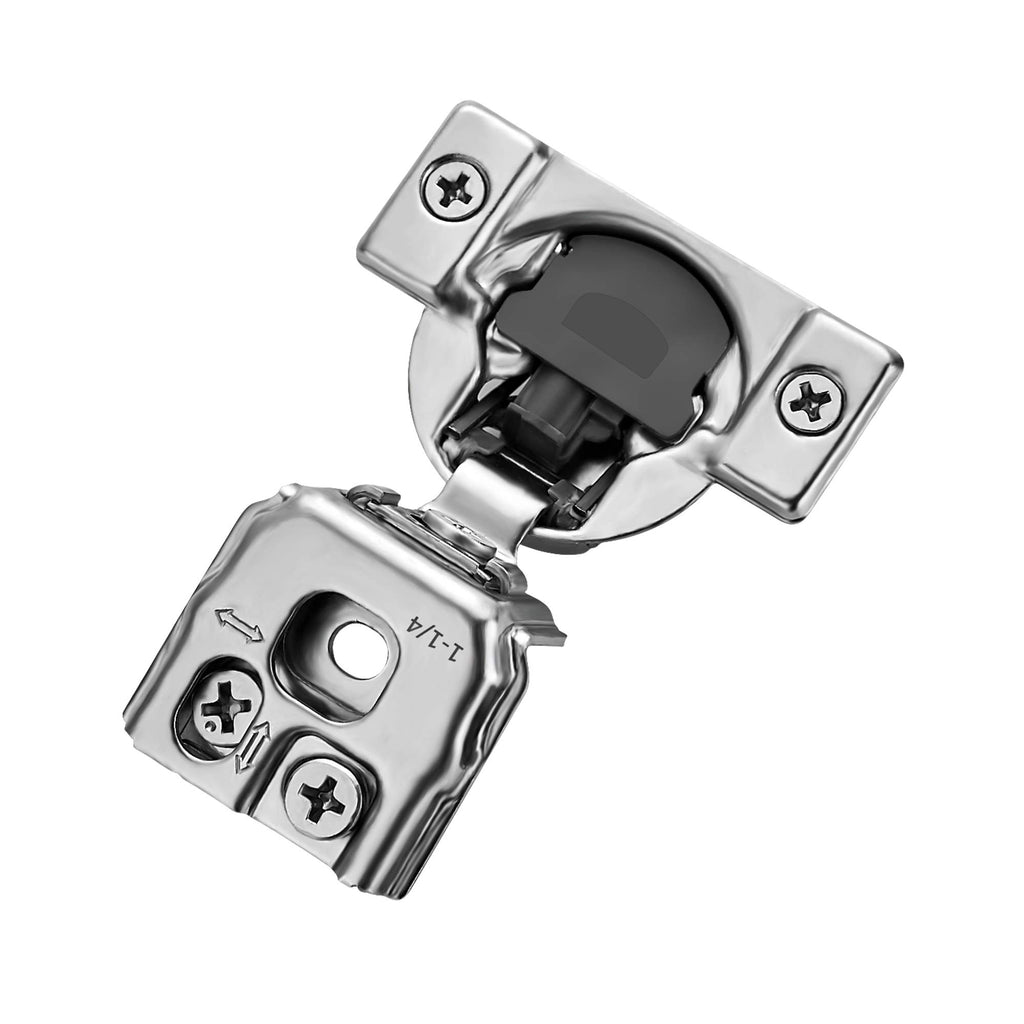 Ravinte 30 Pack 15 Pairs 1-1/4 inch Overlay Soft Close Hinges for Kitchen Cabinet Hinges Satin Nickel Hidden Hinges Stainless Steel Concealed Hinge self Closing