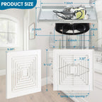 696N-R02 B Unit&Replacement Grille 97011723 for Broan-NuTone BP90,663,670,671,688,689,Bathroom Vent Cover BP90 Replacement Grille for Broan 688,97011723 Bathroom Ceiling Fan with S97012026 Fan