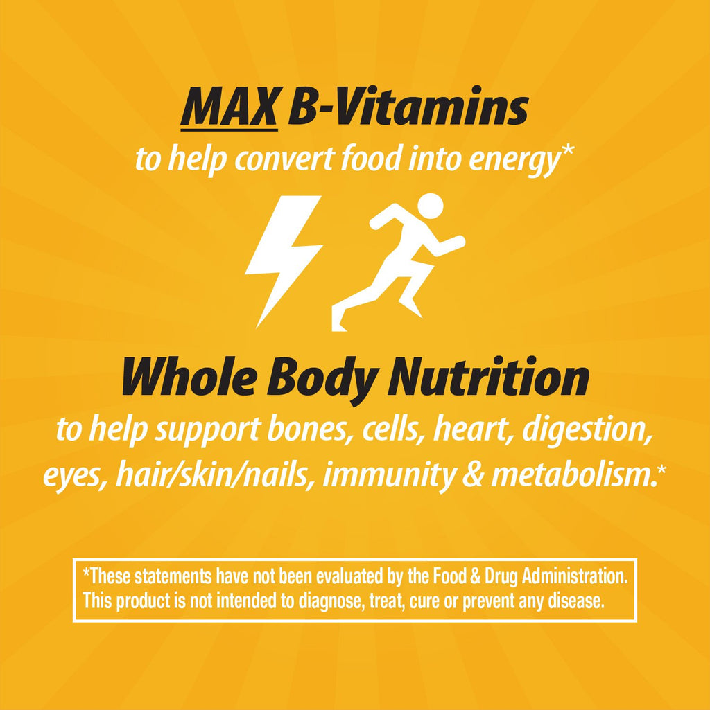Nature's Way Alive! Max3 Potency Daily Multivitamin, Methylated B12 and Folate, Ultra Potency B-Vitamins to Support Energy Metabolism*, 180 Tablets, (Pack of 2)