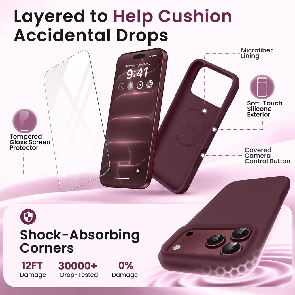 GONEZ for iPhone 18 Pro-Max Case/17 Pro-Max Case, Compatible with MagSafe