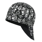 ARCCAPTAIN Reversible Welding Cap, 8 Panel Protective Welders Cap, 10 oz Fireproof Cotton Comforts for Safety and Protection While Welding to Men Women, Skeleton, 7 5/8
