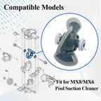R0524900 Cleaner Engine Replacement for MX6/MX8 Pool Suction Cleaner, with Rollers on Both Sides