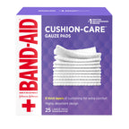 BAND-AID Brand Cushion-Care Gauze Pads, Large Size, 4 in x 4 in, 25 Count