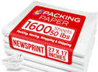 Purple Papers White Bulk Packing Paper | 1600 sheets | 27" x 17" | 50 lbs | Sheets for Moving - Newsprint Paper - Must Have in Your Moving Supplies | Newsprint Papers | Packaging Paper
