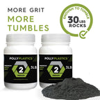 Polly Plastics Rock Tumbler Media Grit Refill, Medium 180/220 Silicon Carbide Grit, Stage 2 for Tumbling Stones (2 Pack) (6 lb.)