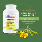 Health Star Senna Plus Laxative & Stool Softener Tablets 50mg / 8.6mg Strength Natural Vegetable Stimulant Laxative| Gentle Constipation Relief| Docusate Sodium for Bowel Movement (1,000 Tablets