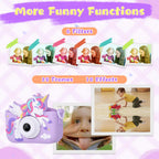 Unicorn Toys Camera for Kids Girls Age 3-8, Purple