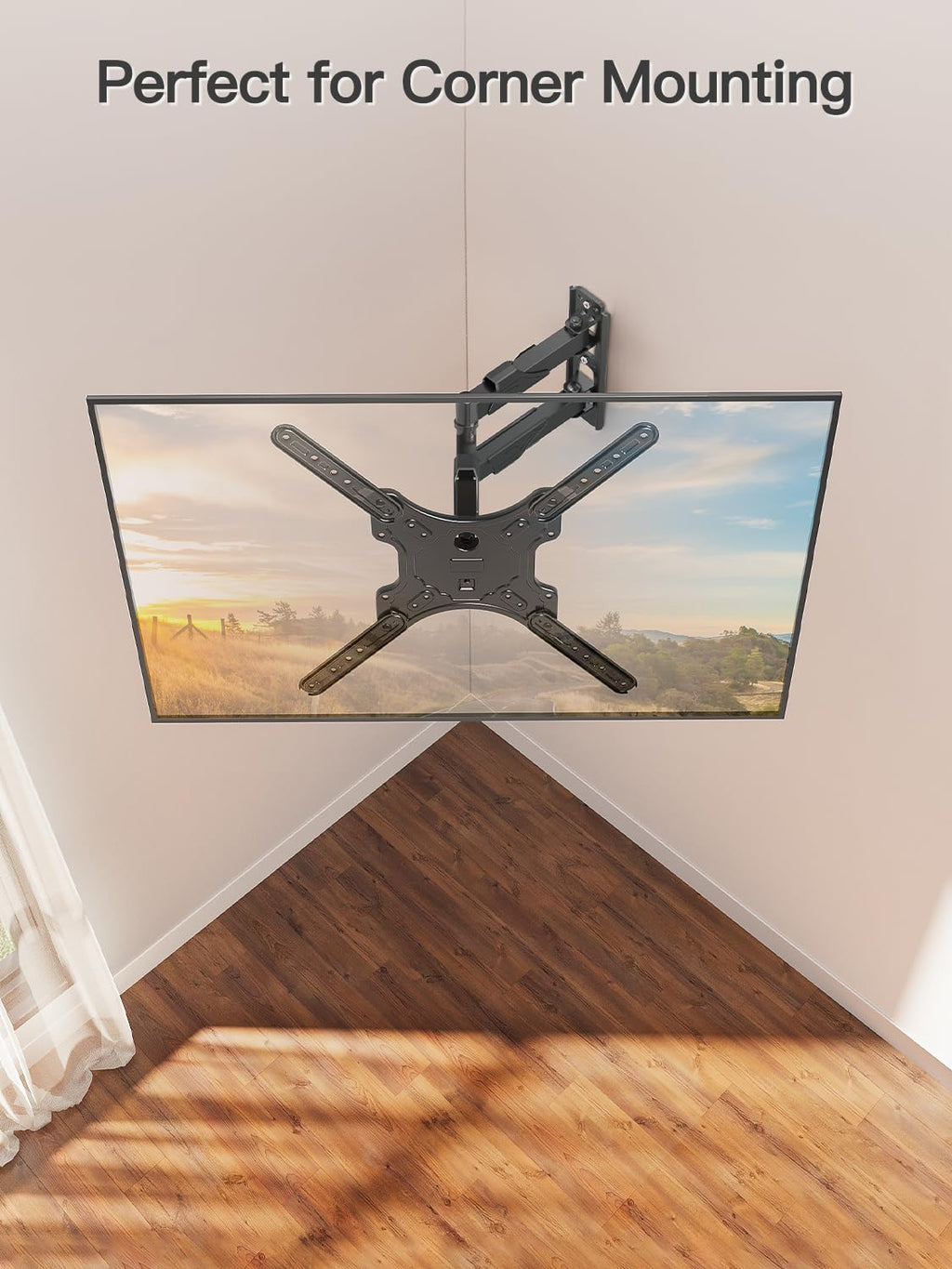 ELIVED Full Motion TV Wall Mount for 26-60" TVs, Max VESA 400x400, 77 lbs.