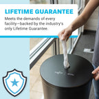 Zogics Gym Wipes Dispenser Stand and Trash Bin – Dual-Purpose Wet Wipes Dispenser for Sanitizing and Cleaning with Built-in 7 Gallon Trash Can, Black Galvanized Steel