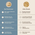 Real Muhsrooms Calm Lions Mane Capsules (90 Count) – 400mg Organic Lions Mane Fruiting Body Extracts, 200mg Organic Reishi, 200mg AlphaWave L-Theanine for Calm Clarity & Relaxed Alertness, 90ct