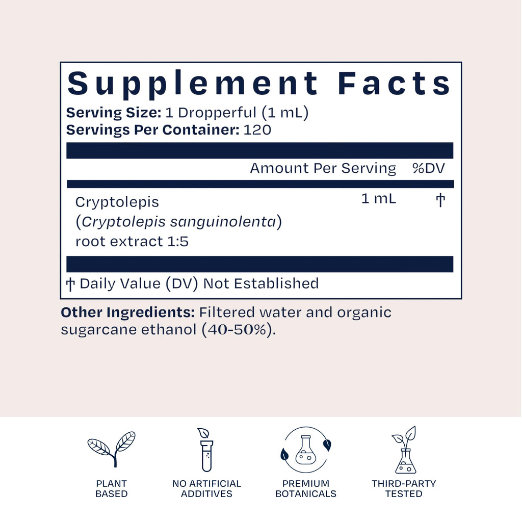 BioPure Cryptolepis Herbal Tincture | Potent Botanical Extract of Cryptolepis Sanguinolenta for Immune Support and Microbiome Balance - 4 fl oz