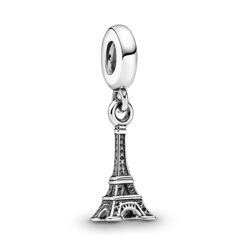PANDORA Paris Eiffel Tower Dangle Charm - Compatible with PANDORA Moments - Sterling Silver - Gift for Her - Jewelry for Women with Gift Box