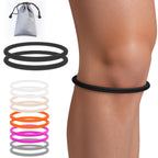 GREBIKE 2PCS Patellar Tendon Support Strap for Knee Pain Relief, Knee Bands for Basketball, Running, Tennis, Soccer and Hiking, Silicone Patella Band for Women and Men, Includes Storage Bag (Black)
