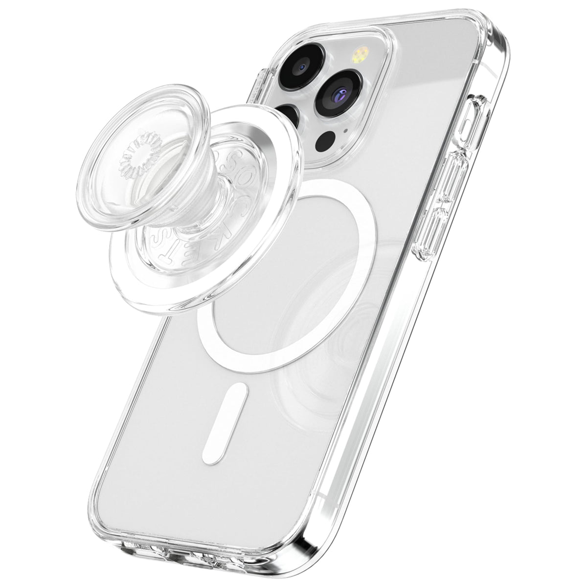 PopSockets Phone Grip for MagSafe, Magnetic Holder- Clear