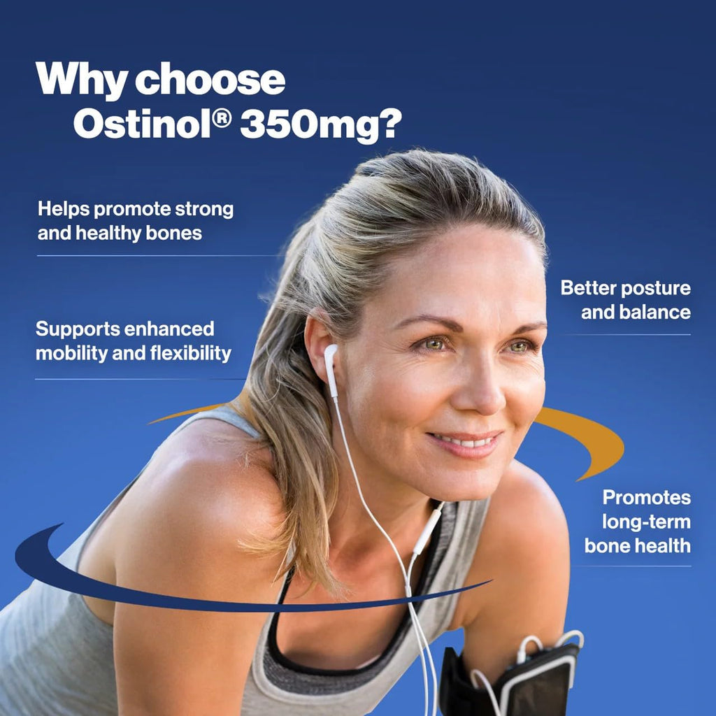 ZyCal Bioceuticals Ostinol(TM) 350 Bone & Joint Supplement with 350mg of Cyplexinol® Bio-Active Protein Complex - for Moderate Bone Loss & Moderate Joint Disfunction - 30 ct Capsules