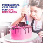RICCLE Cake Boards - 12 Inch Cake Drum - Smooth-Edged Pack of 6 Cake Drums - Sturdy Cake Boards Round - Bend Resistant Multi-Layered Cake Base for Minimalist Displays