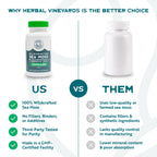 Herbal Vineyards Organic Wildcrafted Vegetable 60 Capsules | 1500MG | Pack of 2 | Irish Sea Moss, Bladderwrack and Burdock Root, Immune Support, Healthy Skin & Energy | Powerful Immunity Booster