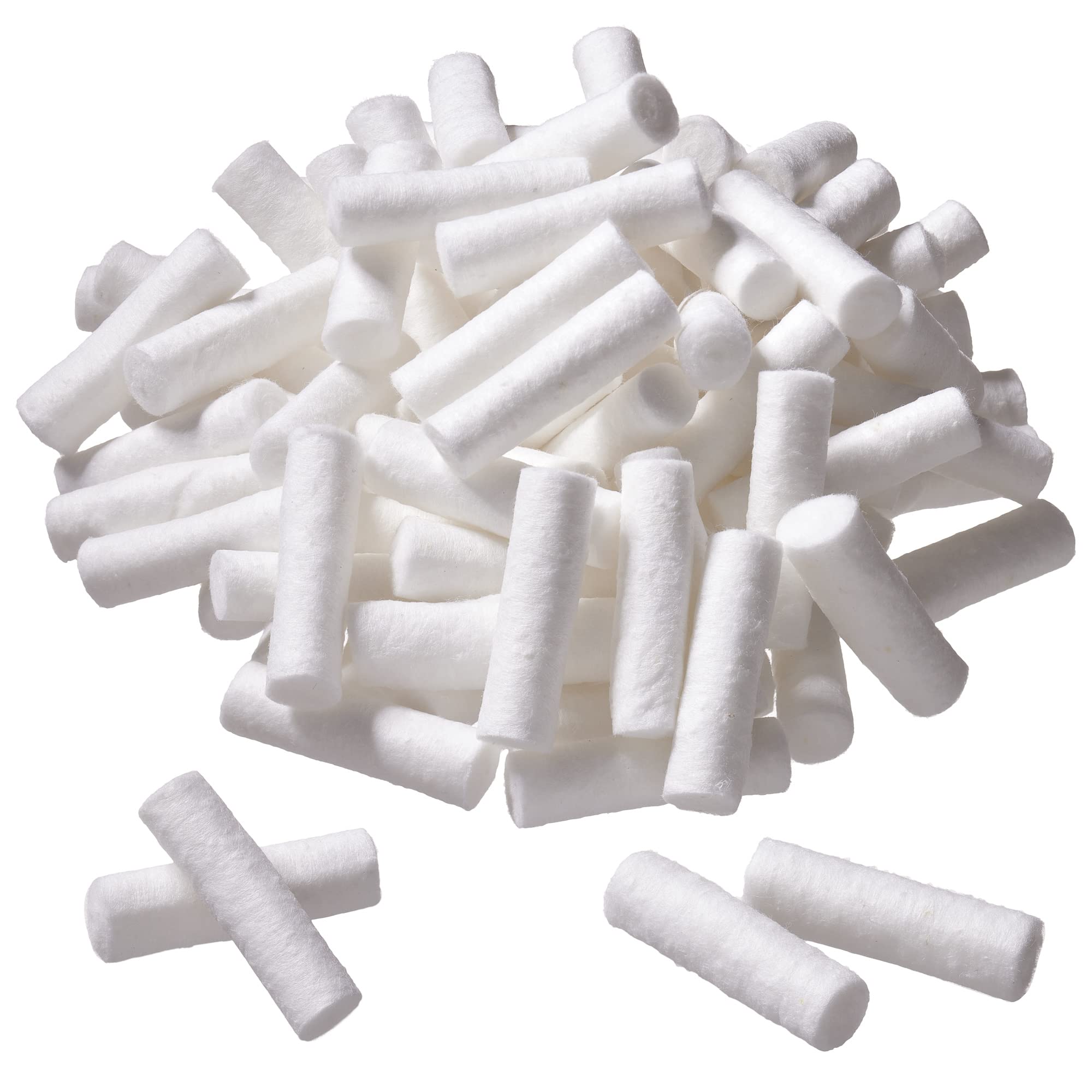 100 Dental Cotton Rolls, 1.5 Inch Nosebleed Plugs for Kids or Adults - Extra Absorbent Blood Clotting, Cotton Rolls (100 Count)