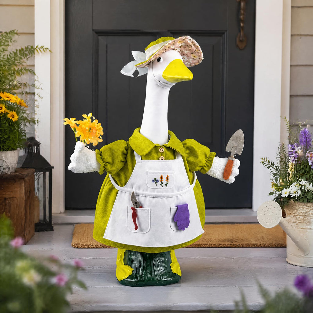 Spring Porch Goose Outfit Gardener Goose Costume for Outdoor Lawn Decor