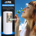 Rossesay 2 Pcs Automatic Air Freshener Spray Dispenser, White