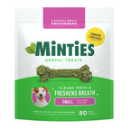 Minties Mint Dental Chews for Dogs, Small Breeds 5-25 lbs, 67 Count