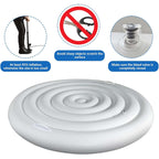 Tlswshsy 5.4 Ft Inflatable Hot Tub Cover- Energy Saving Lid for Round Hot Tub- Foldable Protective Rain Overflow Cover for Outdoor Inflatable Hot Tubs