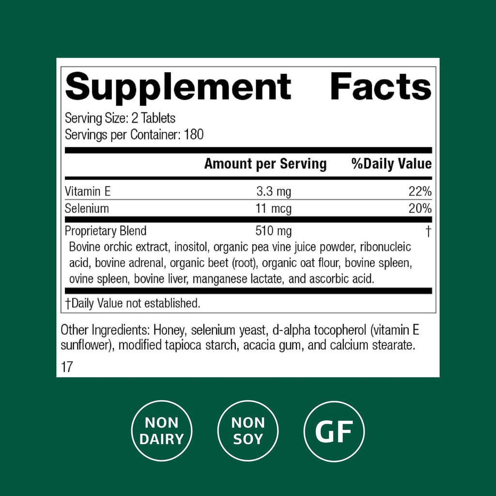 Standard Process Cataplex E Thyroid Health Dietary Supplement - Gluten-Free, Non-Dairy & Non-Soy - Endocrine Gland Health Support - 360 Tablets