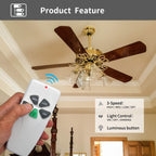 CENMING Ceiling Fan Remote Control Replacement for Harbor Breeze Hampton Bay,303.9MHz 3-Speed Light Dimmer, for FAN-11T L3HFAN11T 35T1 CHQ8BT7030T UC7030T CHQ7030T 2AAZPFAN53T FAN-53T (Remote Only)