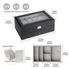 ProCase Watch Box, 12 Slot Watch Case for Men with Drawer, Black