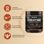 NatureBell Creatine Monohydrate Powder 1,000g, 5,000mg Per Serving, 200 Servings (2.2 lb) | Micronized, Pure & Unflavored | Pre-Workout Muscle Support* | Keto, Vegan, Filler-Free