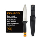 Fiskars Hori Hori Garden Knife with Sheath, Heavy Duty Gardening Hand Tool