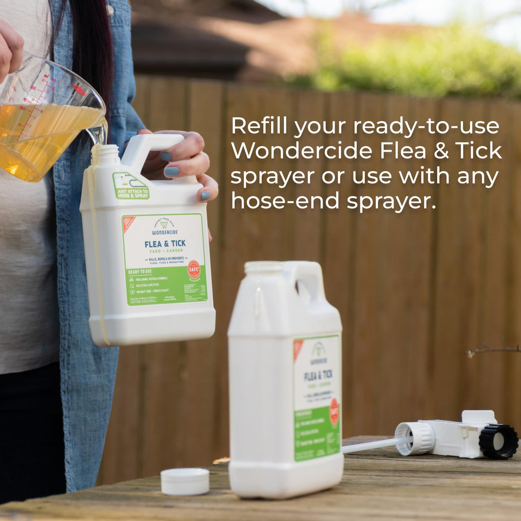 Wondercide - Flea and Tick Spray Concentrate for Yard and Garden with Natural Essential Oils – Kill, Control, Prevent, Fleas, Ticks, Mosquitoes and Insects - Safe Around Pets, Plants, Kids - 16 oz