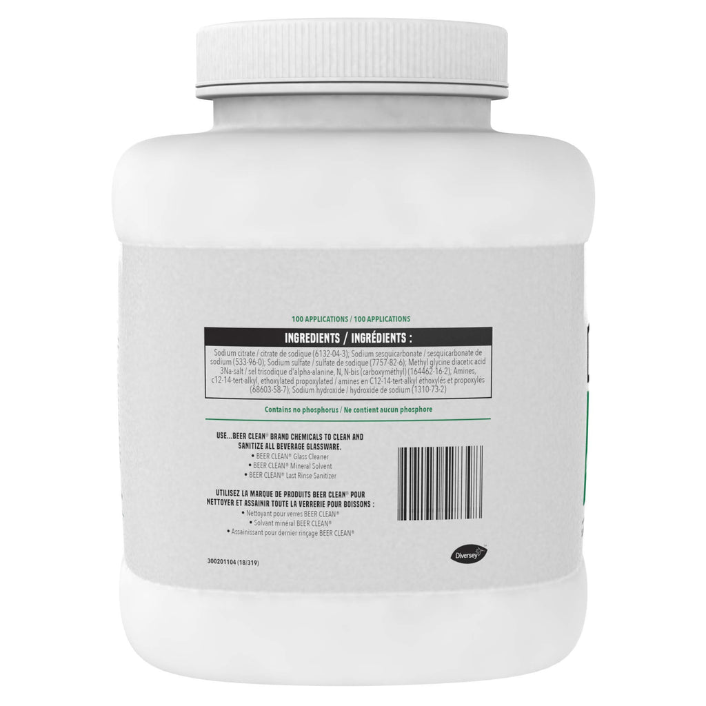 Diversey - 990241 Beer Clean Low Suds Glass Cleaner (4-Pound, 2-Pack)