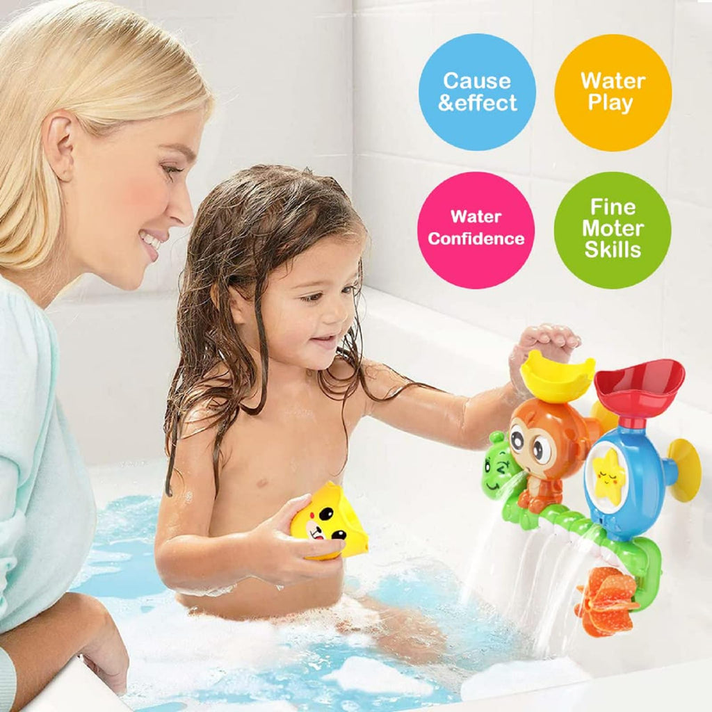 G-WACK Bath Toys for Toddlers Ages 1-3 Year, Lovely Monkey & Caterpillar