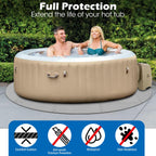 78 Inch Round Hot Tub Mat - Extra-Thick Interlocking Hot Tub Protective Pad Spa Pool Foam Insulation Mat Ground Base Flooring Protector for Portable Inflatable Hot Tub Accessories Outdoor Indoor