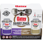 Oatey 30246 4 oz. PVC Regular Clear Cement and 4 oz. NSF Purple Primer Handy Pack