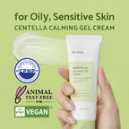 IUNIK Centella 70% Calming Gel Cream Vegan Non-Sticky Moisturizing Blemish Care w/Centella Asiatica Tea Tree 10% Soothes Acne Rosacea Oily & Sensitive Skin Korean Skincare BOGO 1+1