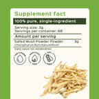 bixa BOTANICAL | Safed Musli Powder | Chlorophytum Borivilianum | Steam Treated Ayurvedic Root | Vegan | Non GMO | Clean Label | Strength and Vitality Support | 7 oz 200 g