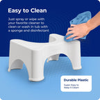 Squatty Potty The Original Bathroom Toilet Stool Height, White, 9 Inch (Pack of 1)
