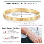 RIMRIVA Gold Bracelets for Women Trendy Cross Love Bangle Jewelry