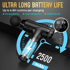 OLsky Massage Gun Deep Tissue 30 Speeds 9 Attachments Handheld (Black)