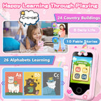 Kids Smart Phone for Girls Toys, Gifts for 3-10 Year Old Girls Boys Pink