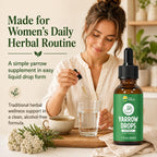Yarrow Herb Tincture, Organic Yarrow Extract Liquid Drops, Alcohol-Free Achillea Millefolium Herbal Supplement for Women, GMP Certified, Vegan, Non-GMO, Gluten-Free, 1 Fl Oz