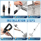 5 in 1 Sand Flea Rake for Beach, Collecting Shark Tooth Sand Fleas Shells